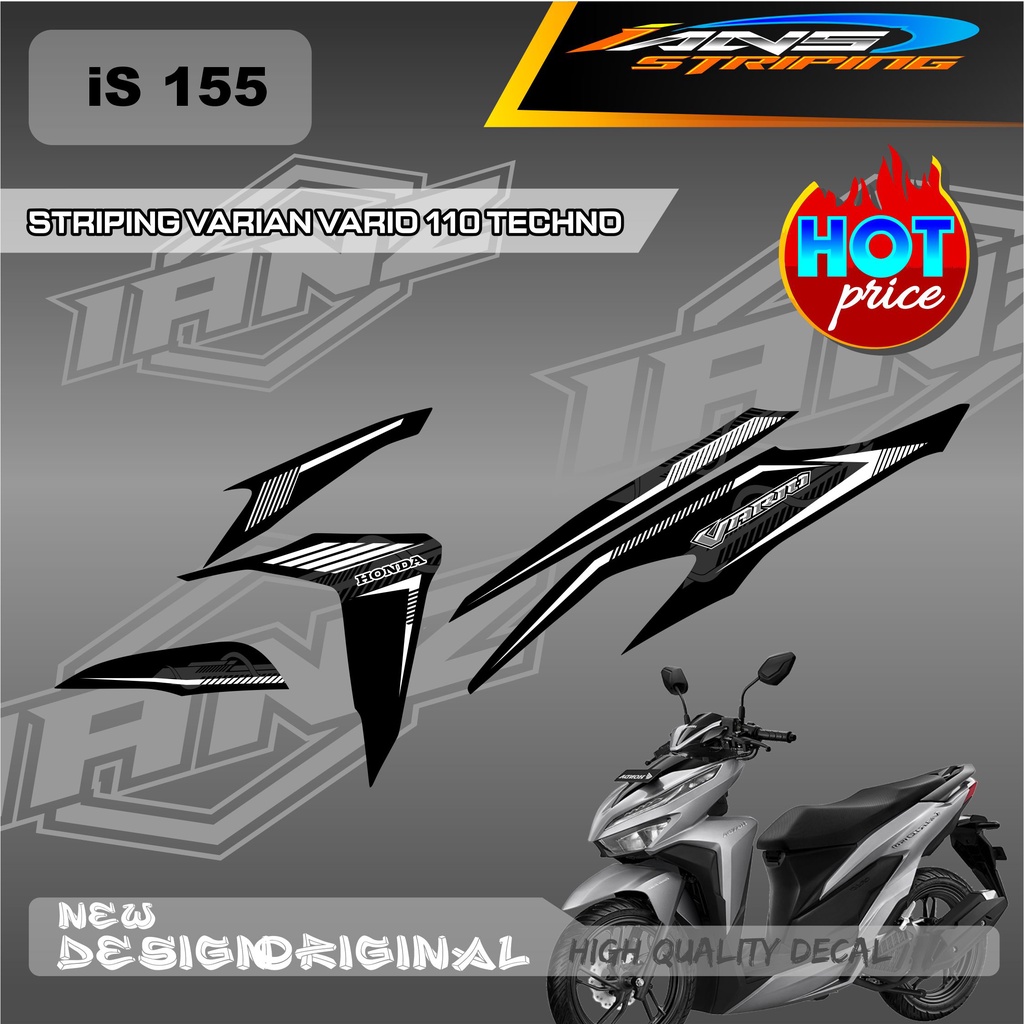 NEW DECAL STRIPING VARIO OLD TECHNO 110 BAHAN BERKUALITAS / STRIPIN SEMI FULL BODY HONDA VARIO TECHNO 110 OLD / DECAL KERETA HONDA VARIO IS155