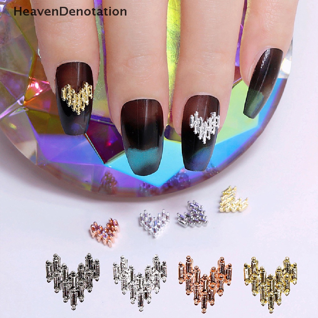 [HeavenDenotation] 10pcs DIY Glitter 3D Nail Art Dekorasi Manik-Manik Alloy Berlian Imitasi Pesona Tips Lucu HDV