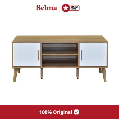 Selma Genoa Rak Tv Bianco - Putih Oak Furniture Informa