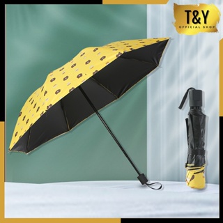 T&Y Payung Lipat Motif Bear Payung Magicc Anti UV Folding Umbrella Karakter Beruang Payung Tabir Surya Hujan atau Panas Free Pouch