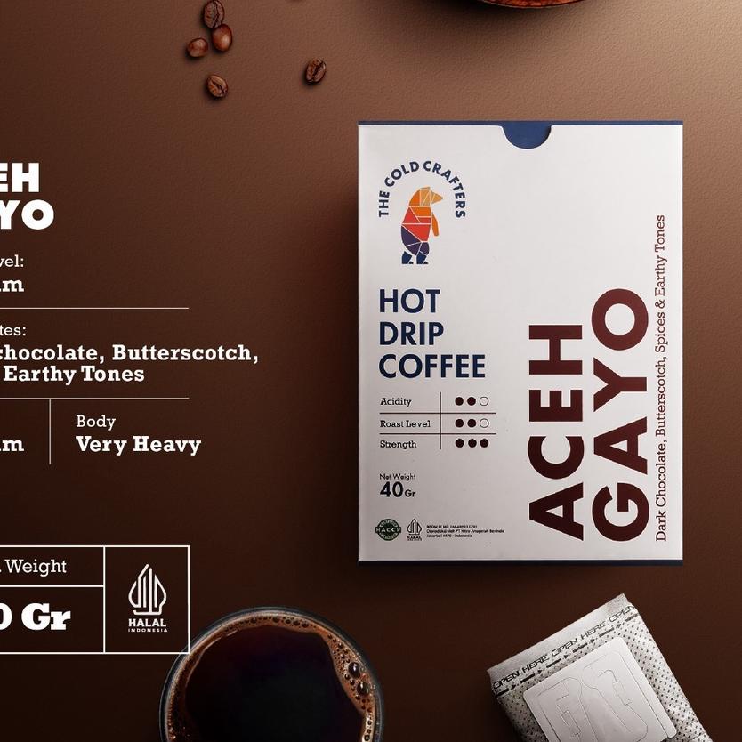 

☂ The Cold Crafters Coffee Drip Bag Easy Drip - Aceh Gayo ✴