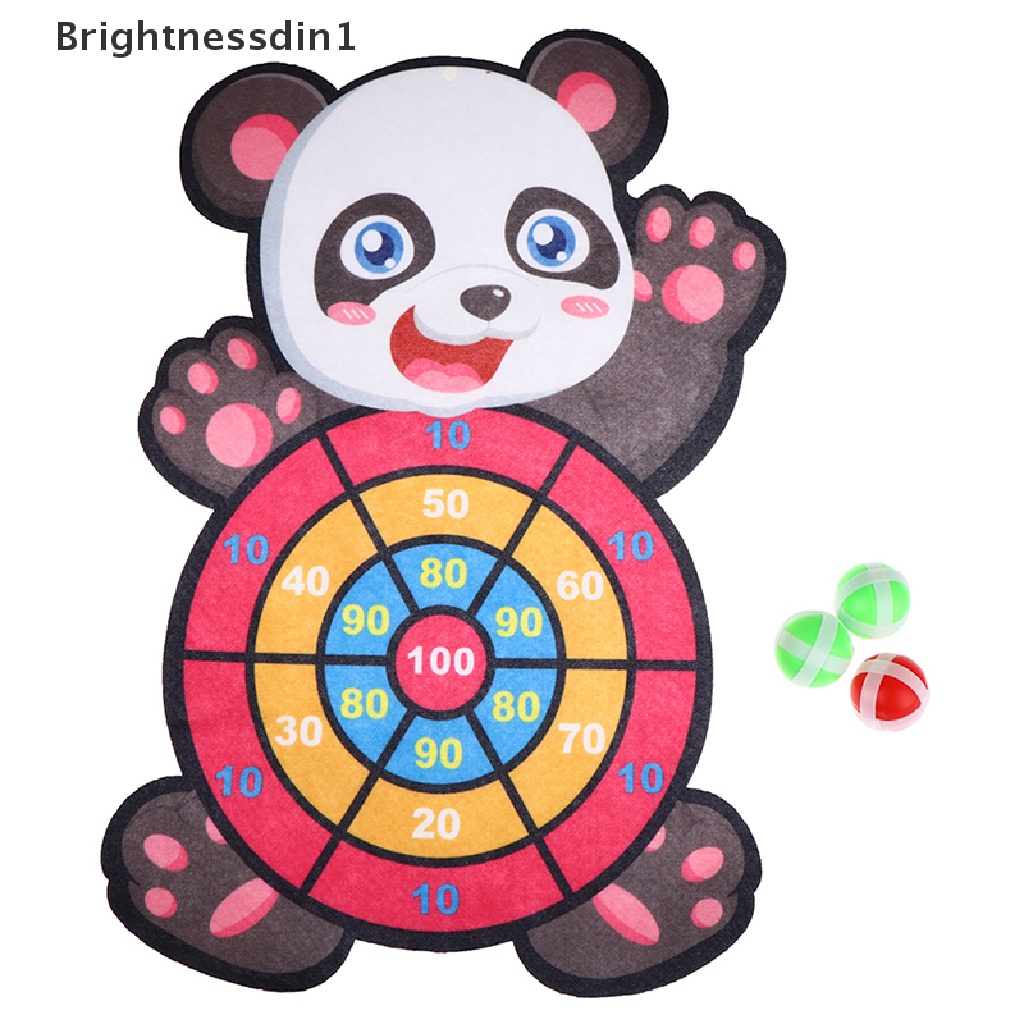 [Brightnessdin1] Target Lengket Bola Dartboard Kreatif Anak-Anak Lempar Pesta Olahraga Indoor Kain Mainan Butik