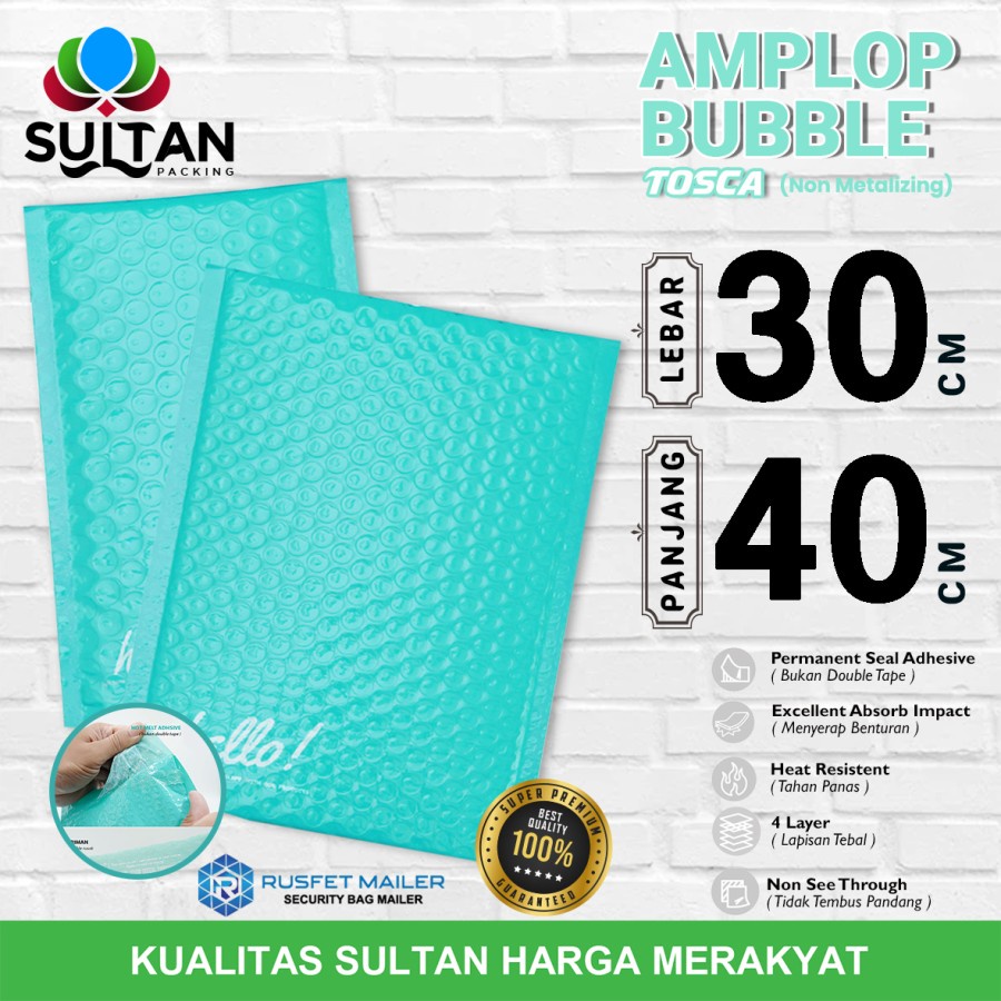 

AMPLOP BUBBLE MAILER TOSCA 30x40cm RUFSET ENVELOPE WRAP PREMIUM SATUAN