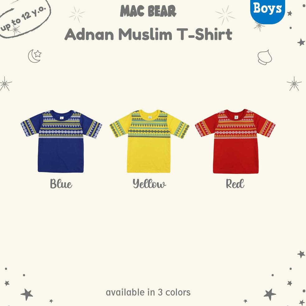 MURAH MERIAH MacBear Baju Anak Laki-laki Kaos Ku Anak Muslim Collection Adnan 2-12 tahun