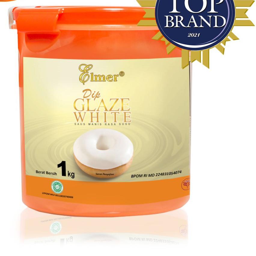 

♠ Elmer Dip Glaze White 1 kg | Topping Donat | Selai Roti ➨