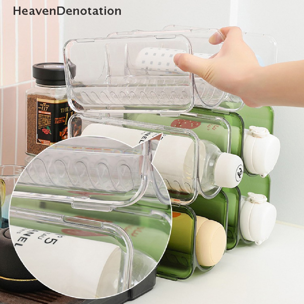 [HeavenDenotation] Botol Air Organizer Kreatif Tempat Penyimpanan Lemari Anggur Dapat Ditumpuk Rak Anggur HDV