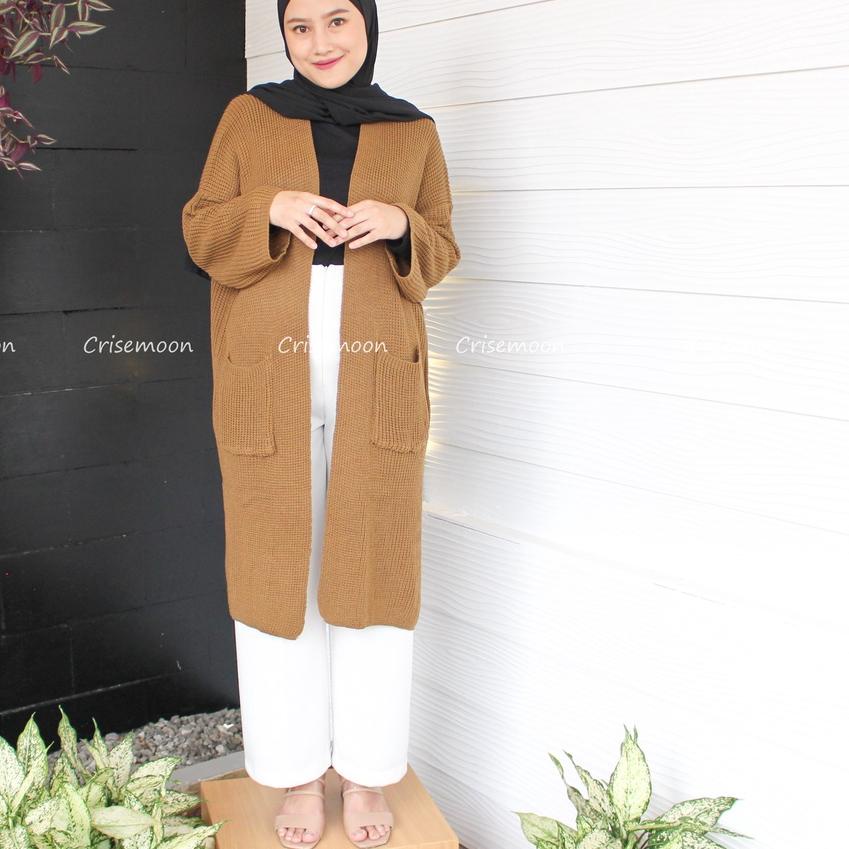 ➷ Long cardigan rajut oversize / cardigan Rajut panjang / Cardigan Rajut Longcardy Oversize Tebal ✭