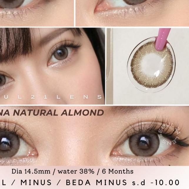 ➥ SOFTLENS EOS LUNA NATURAL ALMOND NORMAL MINUS s.d -10.00 Softlen KEMENKES ←