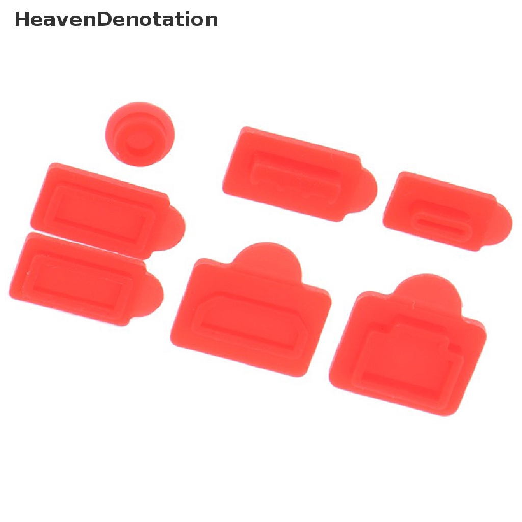 [HeavenDenotation] 7pcs Set Colokan Debu Silikon Antarmuka USB HDM Penutup Anti Debu Dustproof Plug HDV