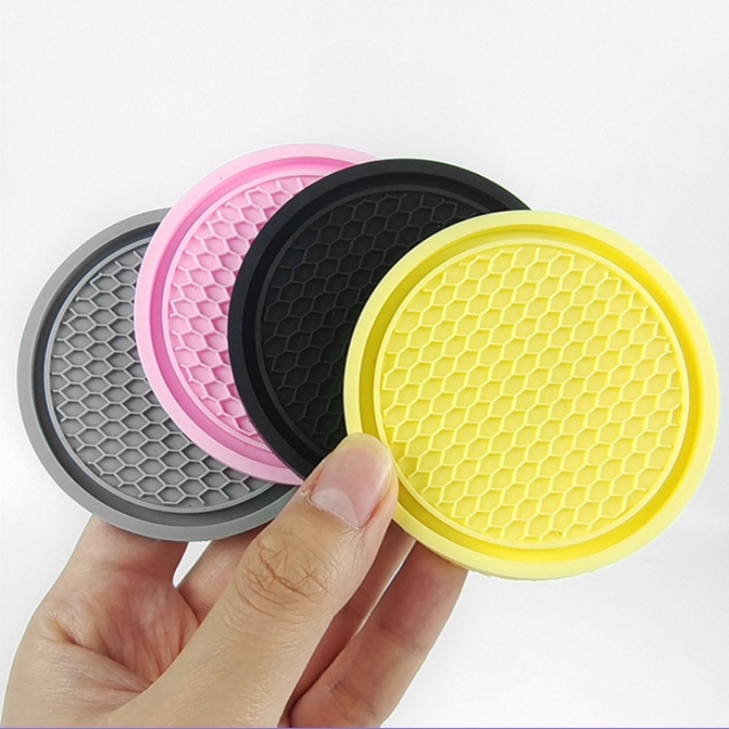 Kreatif Mobil Anti-slip Silicone Coaster/Botol Cangkir Isolasi Tatakan Melingkar Aksesoris Mobil Multi Fungsi