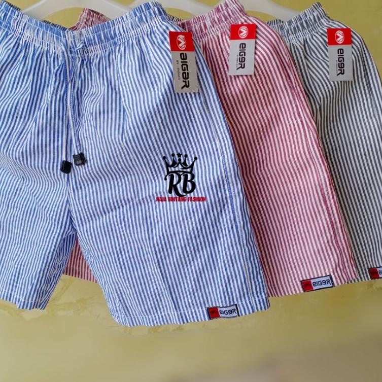 GROSIR Celana Pendek Kolor Pria dan Wanita Motif Salur Kecil grosir