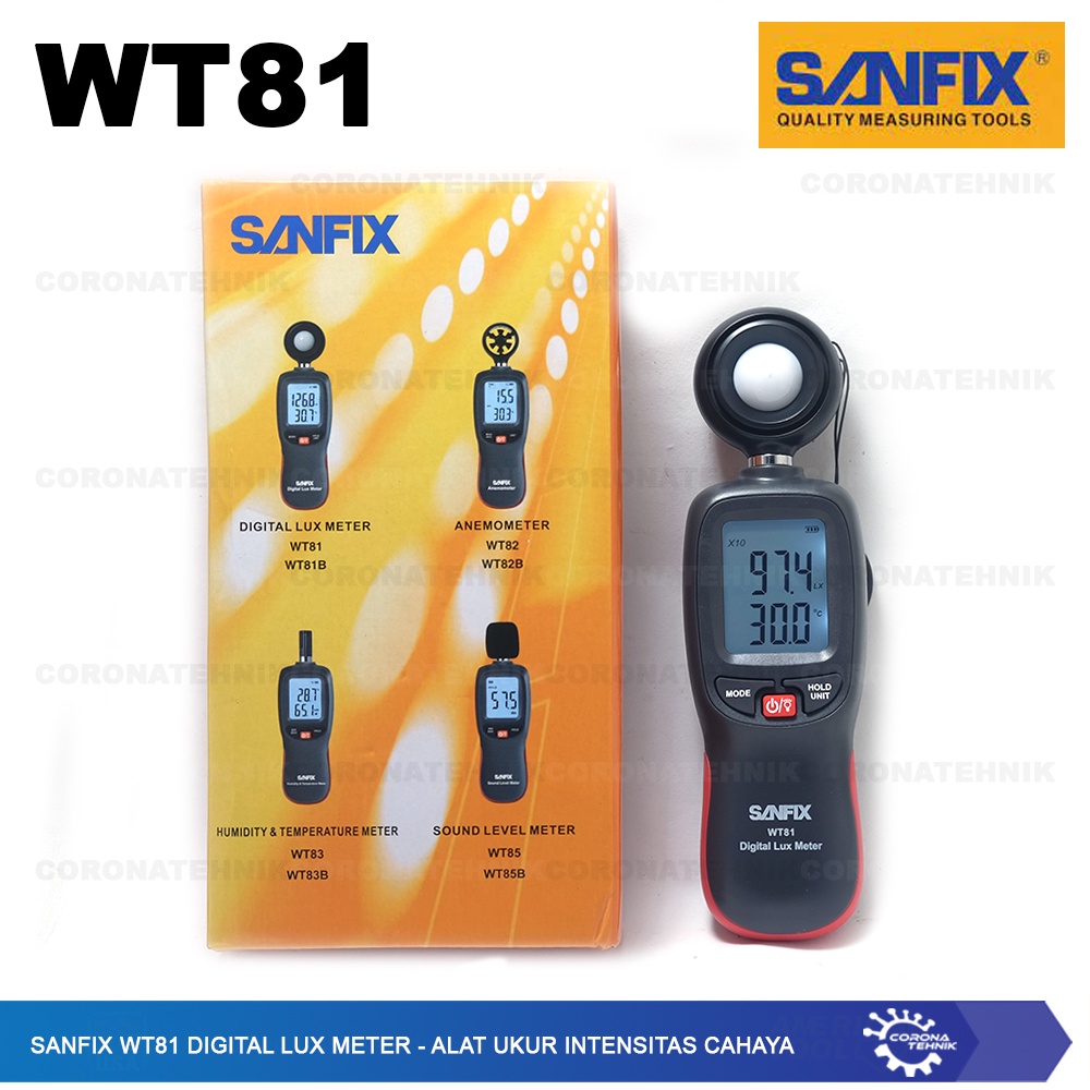 Alat Ukur Intensitas Cahaya - Sanfix WT81 Digital Lux Meter