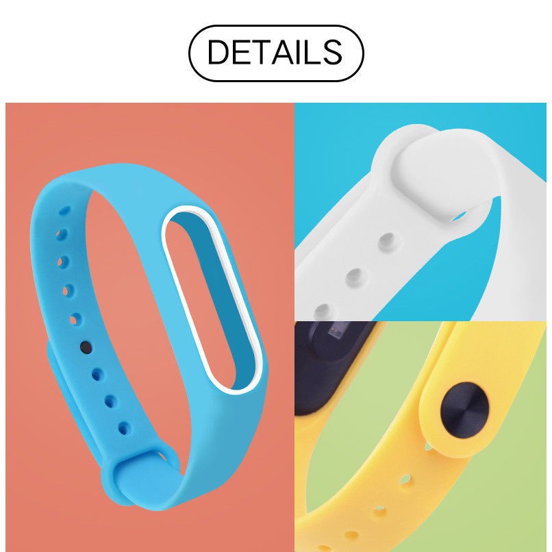 Gelang Tali Jam Tangan Silicon Wrist Strap Pengganti XIAOMI MI Band2/Hot Sale