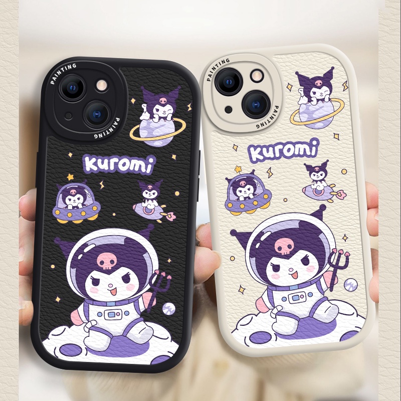 Case iPhone Untuk14 /13 /12 /11 Promax Kartun Astronot Kuromi Soft Casing Untuk iPhone 6 / 7 /8 Plus / X / XR /Xs Max Cover