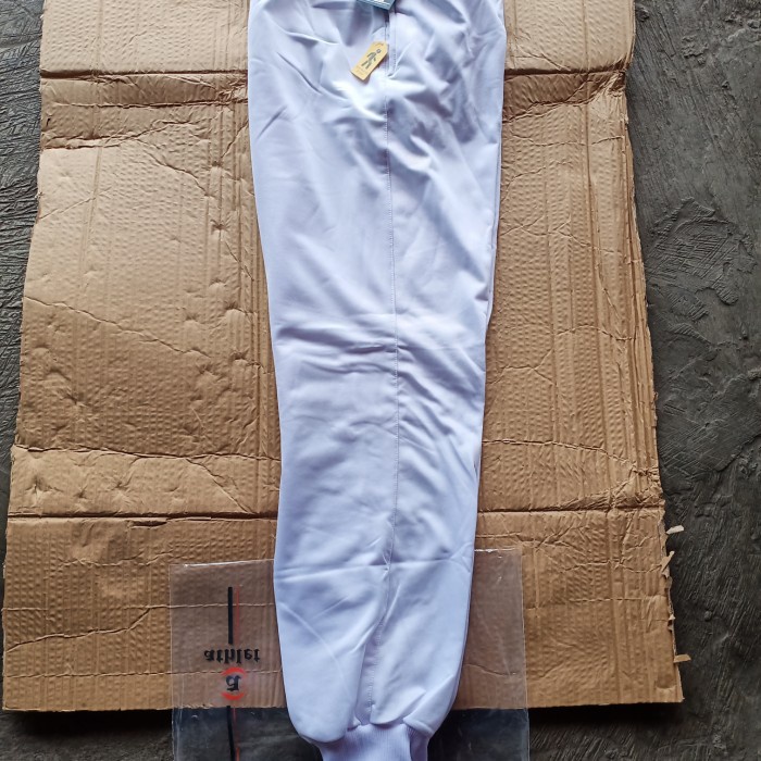 Celana Training Pria/Wanita Athlet Original Model Jogger Putih Polos - Putih, 4L (Y2A0) High Quality