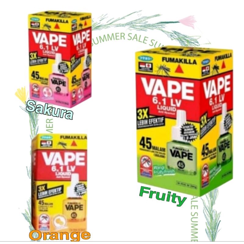 Obat nyamuk Vape Liquid Refill 45 malam