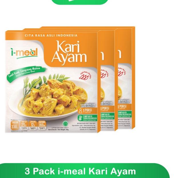 

❂ I-Meal Paket Kari Ayam Isi 3 Siap Saji ✈