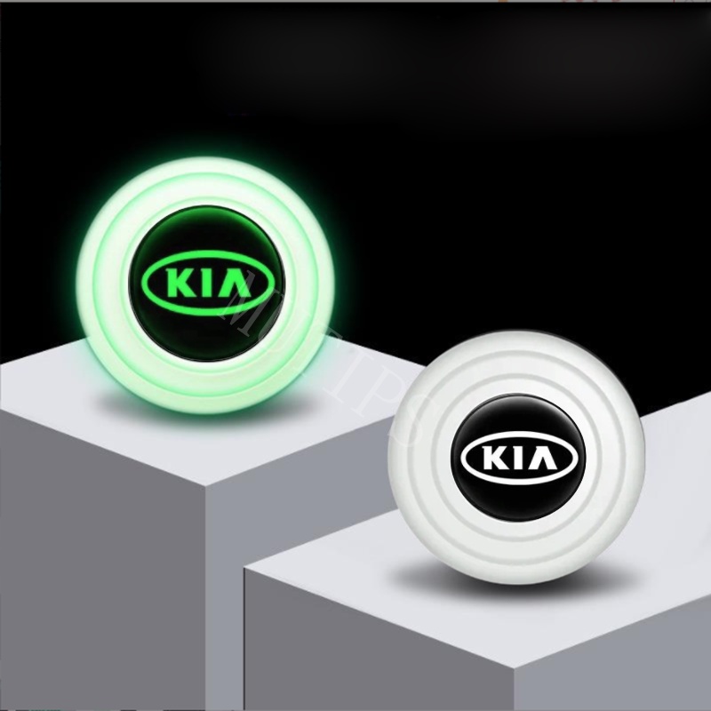 Kia 4per8 /12 /16Pcs Baru Luminous Type Car Door Trunk Anti Shock Tabrak Pad Silikon Stiker Mengurangi Kebisingan Penyangga Untuk Karnaval Visto Rio Picanto EV6 GT