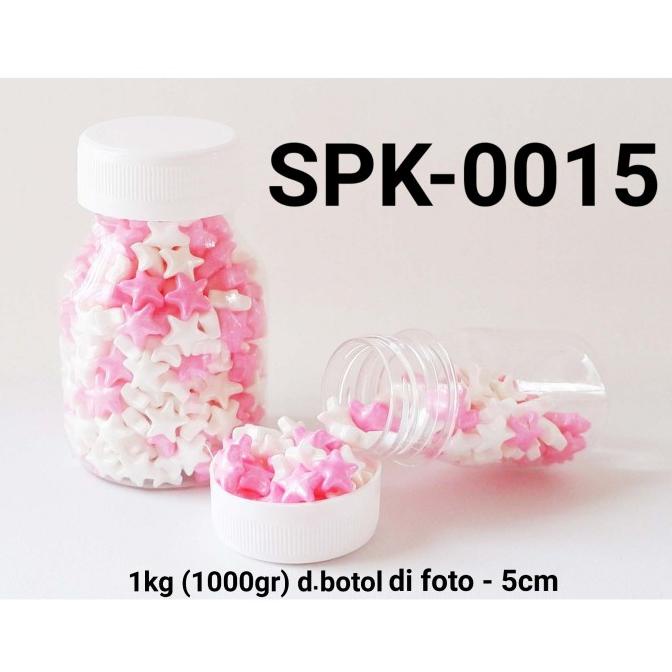 

SPK-0015 Sprinkles sprinkle sprinkel 1kg 1 kg kilo bintang pink putih