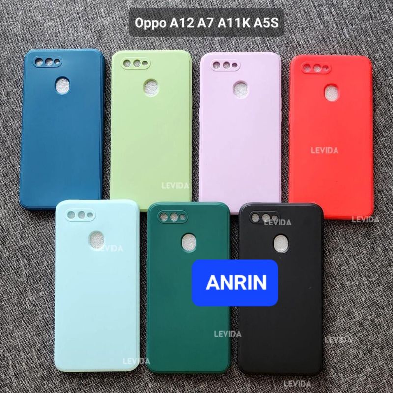 OPPO A12 F9 A5S A7 A11K CASE MACARON SQUARE ANTI NODA ANTI DEBU CASING SOFTCASE SILIKON