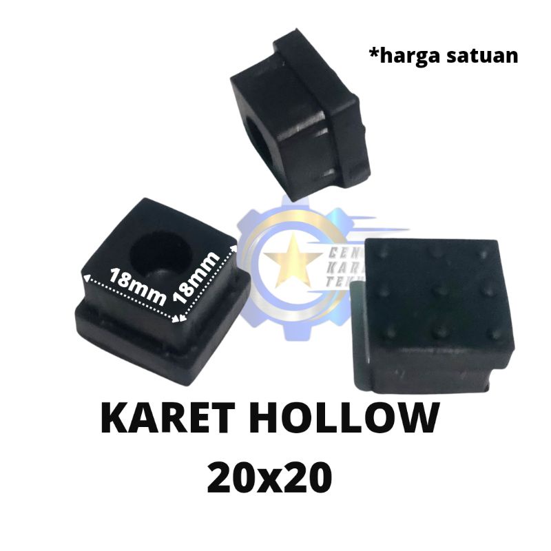 Karet Kaki Hollow 2x2/Karet Tapak Kaki/Karet Alas Kaki Meja/Kursi