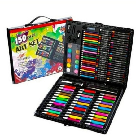 

DISKON/ Crayon Anak Set 150 pcs Set Spidol Alat Menggambar Mewarnai Pensil Art - Hitam 150