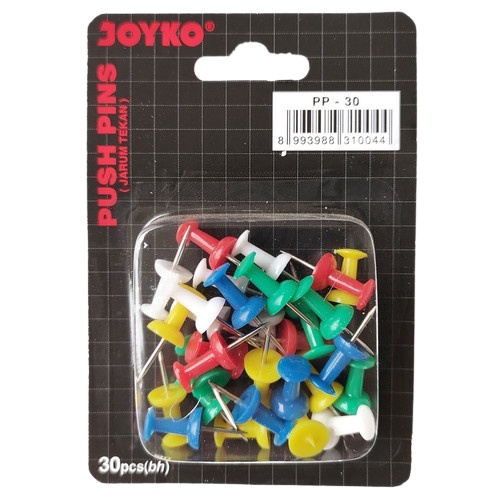 

Push Pins 30pcs Joyko
