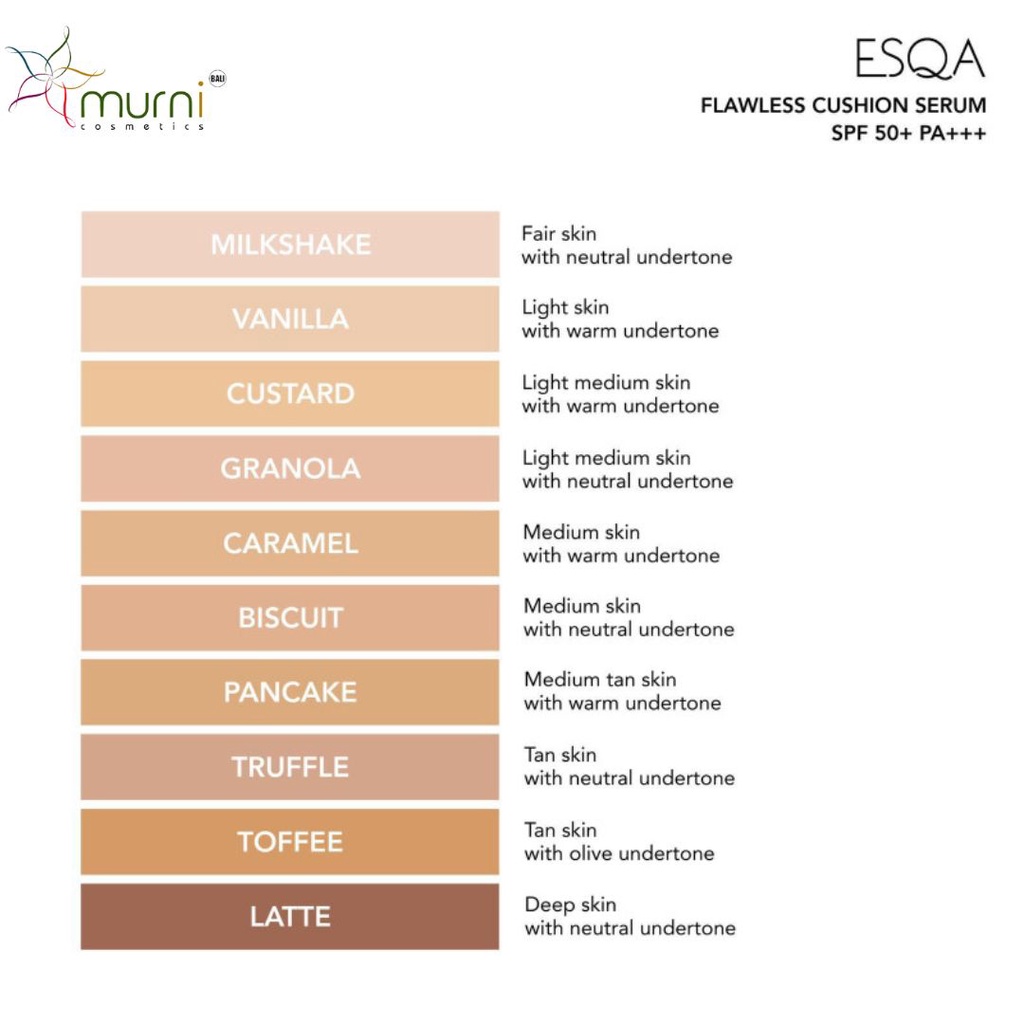 ESQA FLAWLESS CUSHION SERUM SPF50 PA+++ 15GR