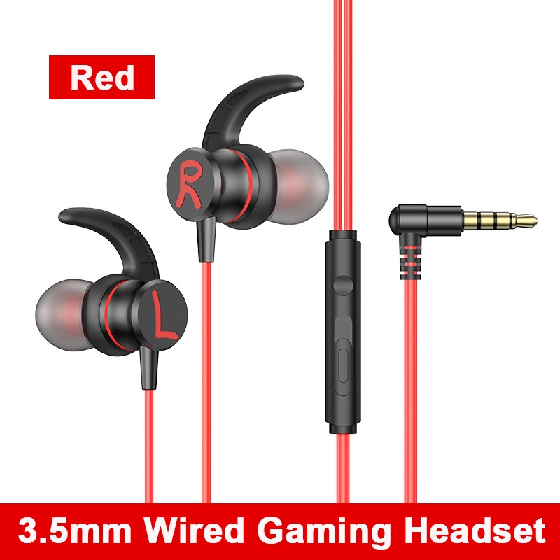 Headphone Kabel Gaming 3.5MM High Fidelity Sound Quality In-Ear Headphones Peredam Kebisingan In-Ear Headphone Dengan Mikrofon HD Gaming