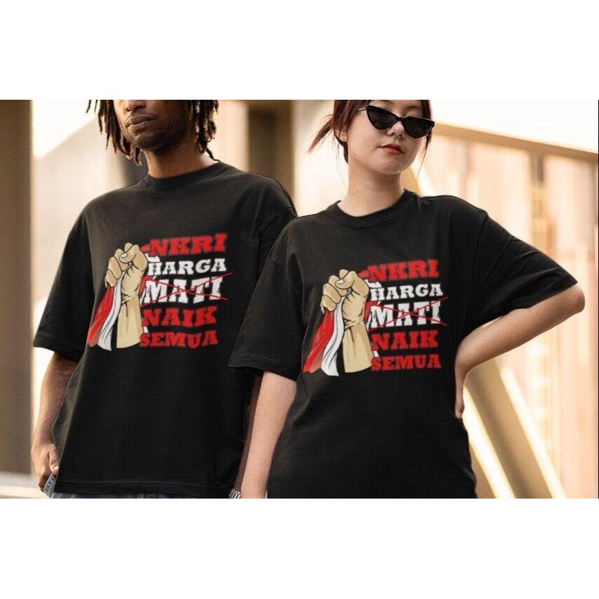 KAOS NKRI HARGA NAIK COTTON COMBED 24s (lebih tebal dari 30s) daya serap keringat tinggi, nyaman di 