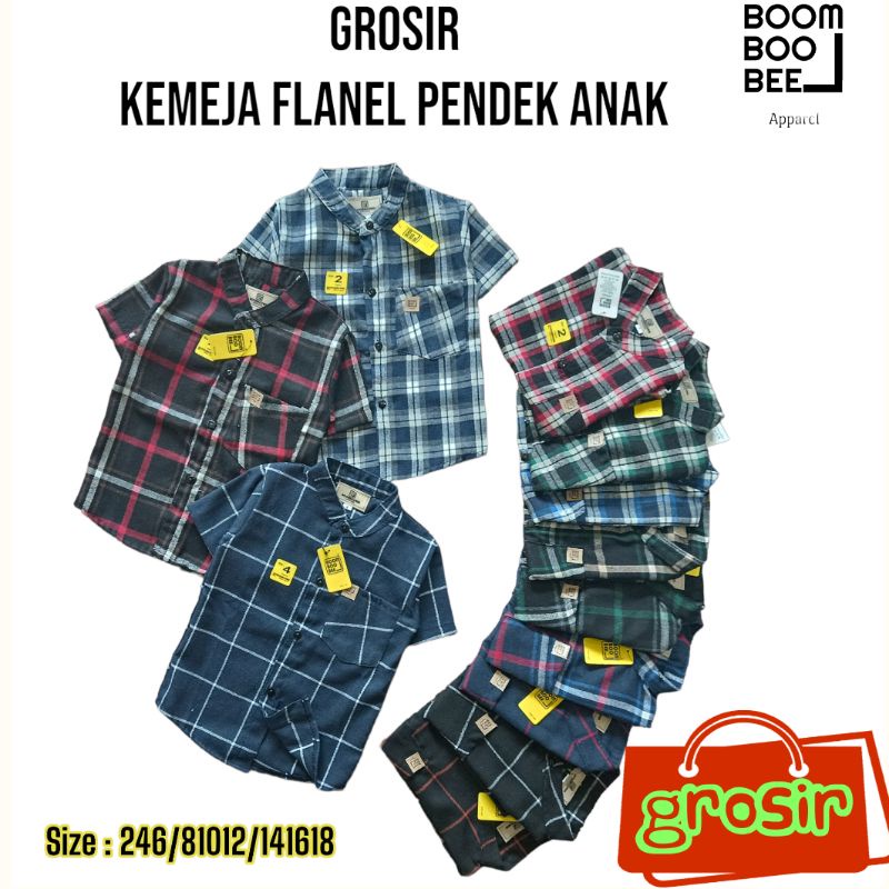 KEMEJA FLANEL TANGAN PANJANG ANAK 1-12TH