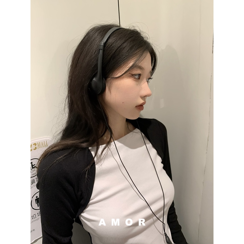 Y2k Properti Foto Gadis Pedas ins headset Kabel Vintage Klasik Gaya Jepang silvery