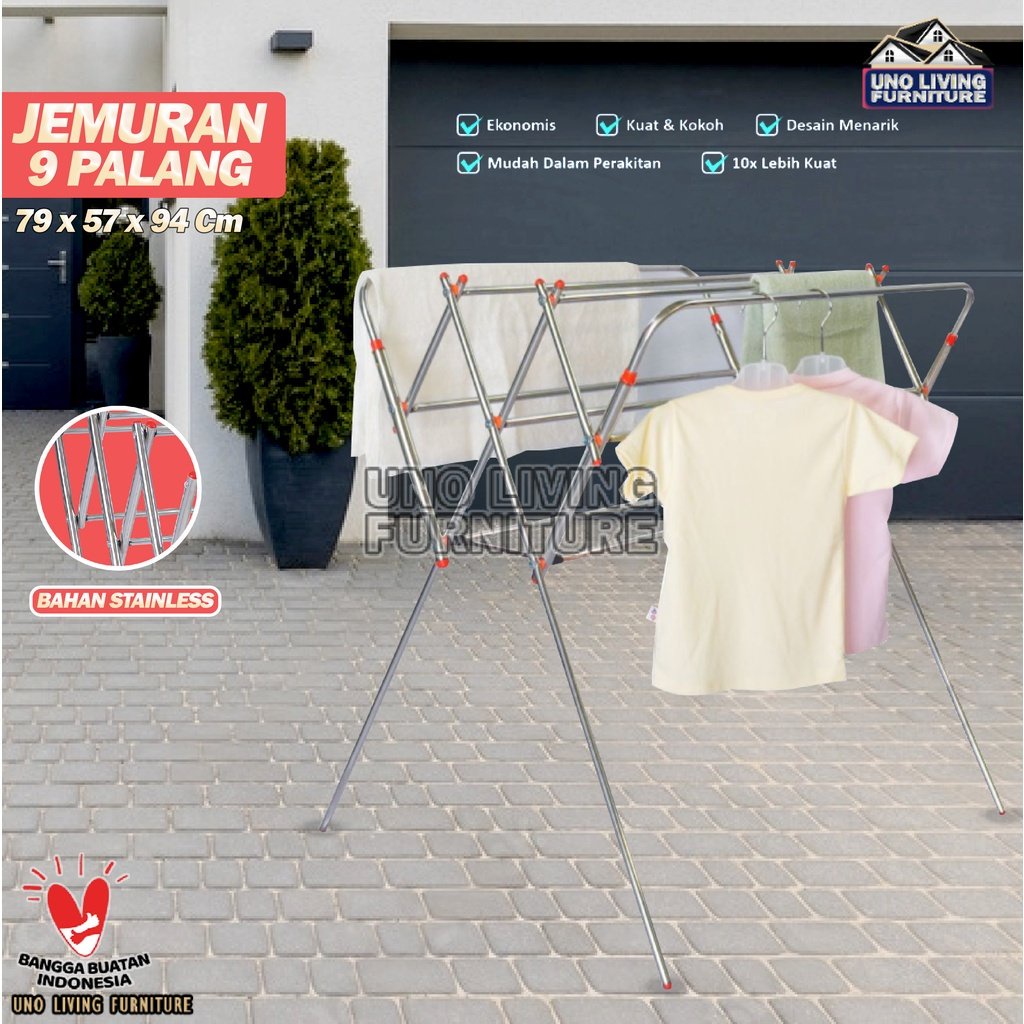 JEMURAN SAMUDERA JEMURAN PAKAIAN 180 CM STAINLESS JEMURAN BAJU 160 cm  JEMURAN HANDUK ALMUNIUM ANTI KARAT