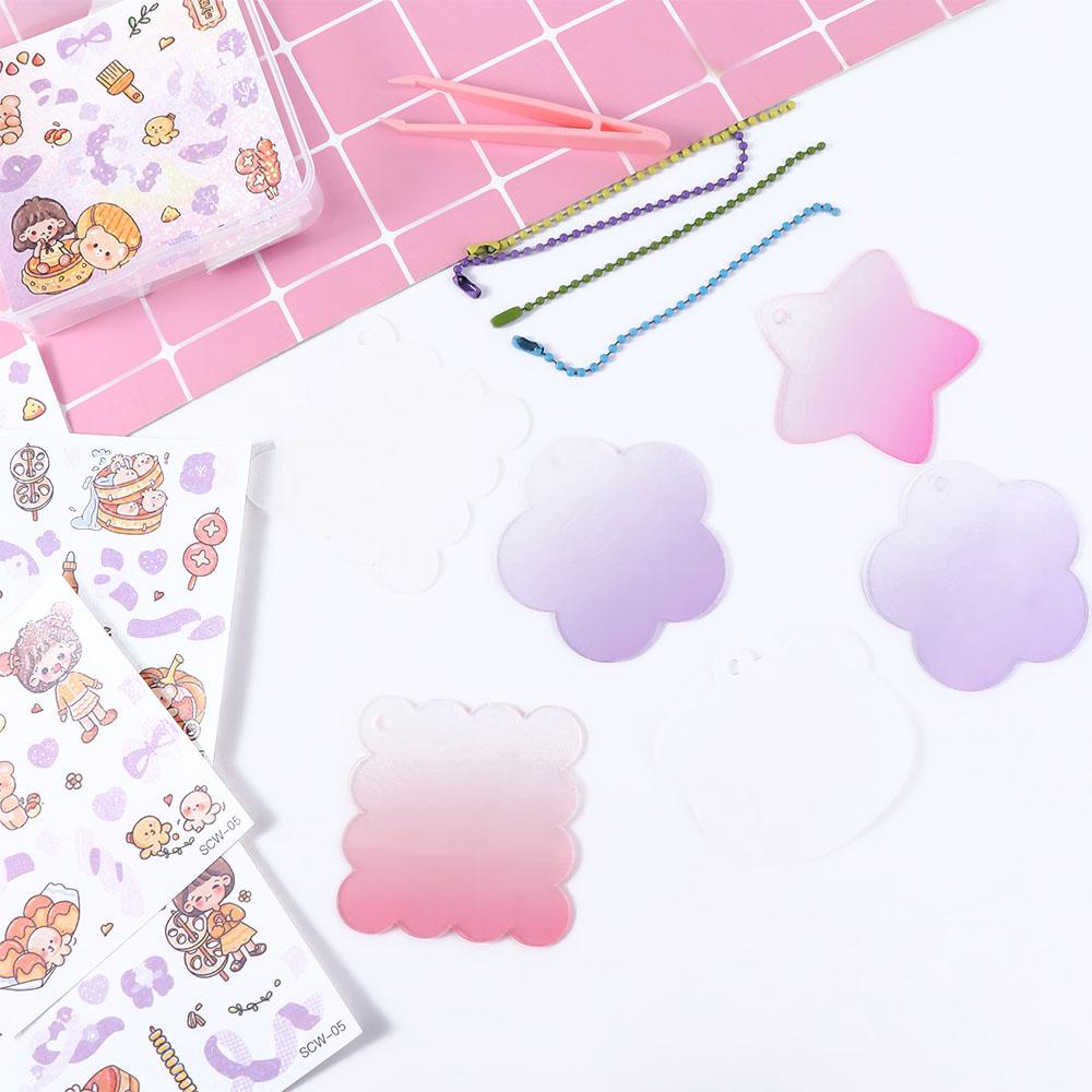 Needway Soft Goo Card Gift Box Set Kreatif Kerajinan Mainan Dekorasi Pesta Dengan Stiker Laser Dengan Goo Tray Rantai Bahan Paket Kotak Penyimpanan Set