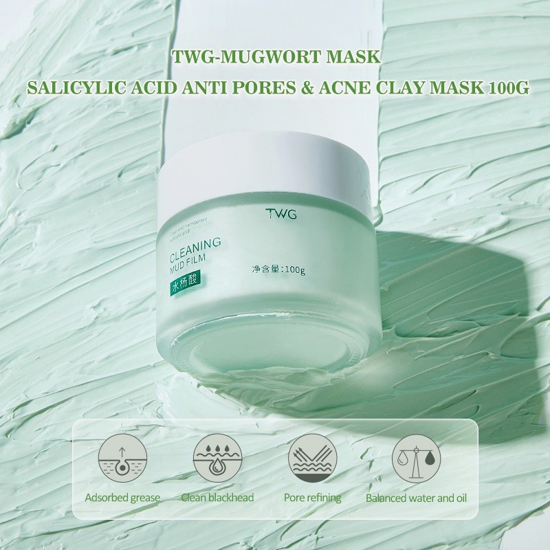 Hope Store - TWG Mugwort Mask Salicylic Acid Anti Pores &amp; Acne Clay Mask 100g
