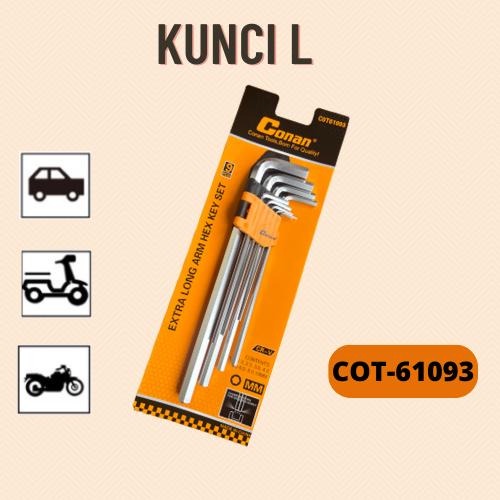 SET KUNCI L 9PCS / HEX KEY COT61091 COT61092 COT61093