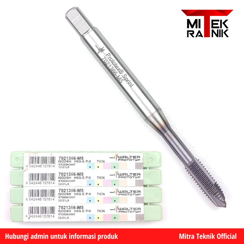 Hand Tap M5 x 0.8 Walter Pembuat Drat Tap Baut 8