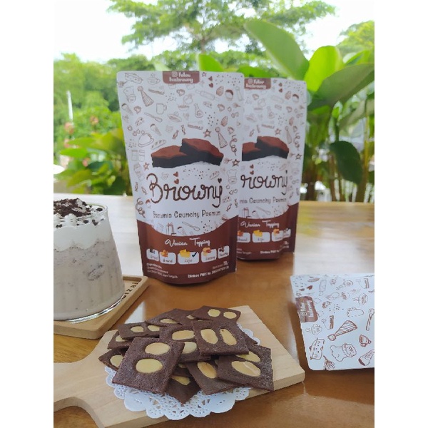 

Brownies Kering Browny Varian Almond (Brownie Crunchy)