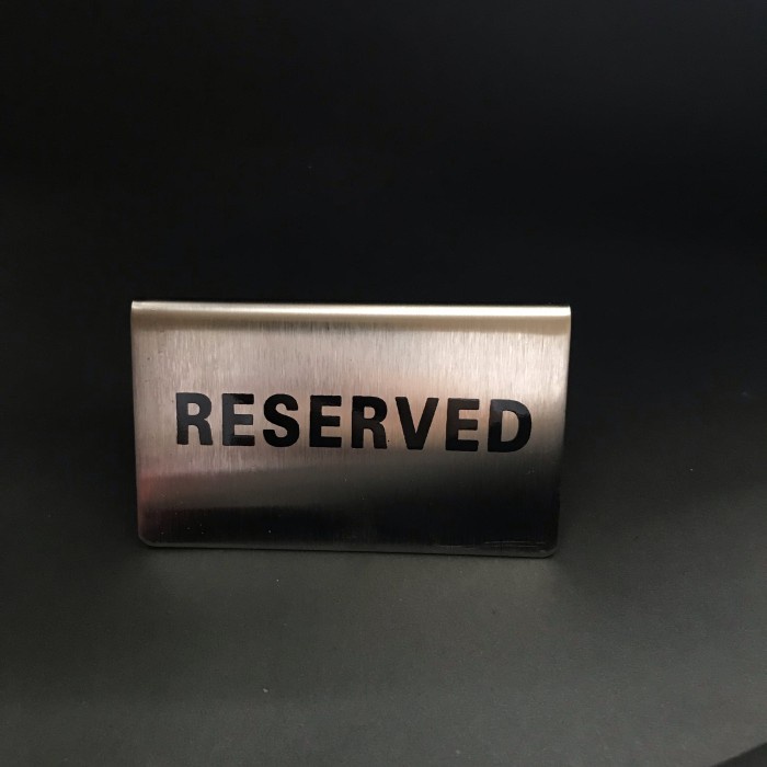 

[[JNT COD]] reserve sign stainless tag reserve table reserve sign reservasi resto