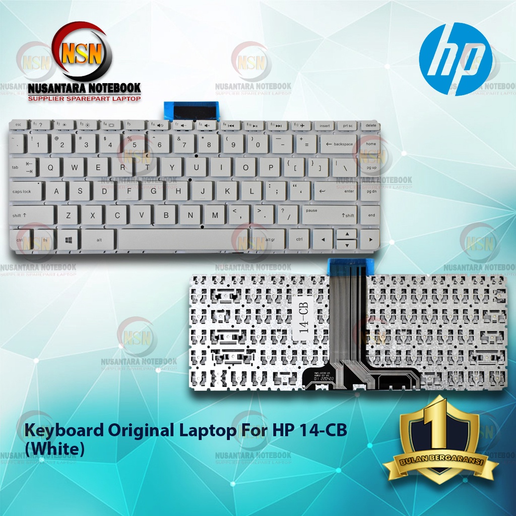 Keyboard Original Laptop For HP 14-CB White