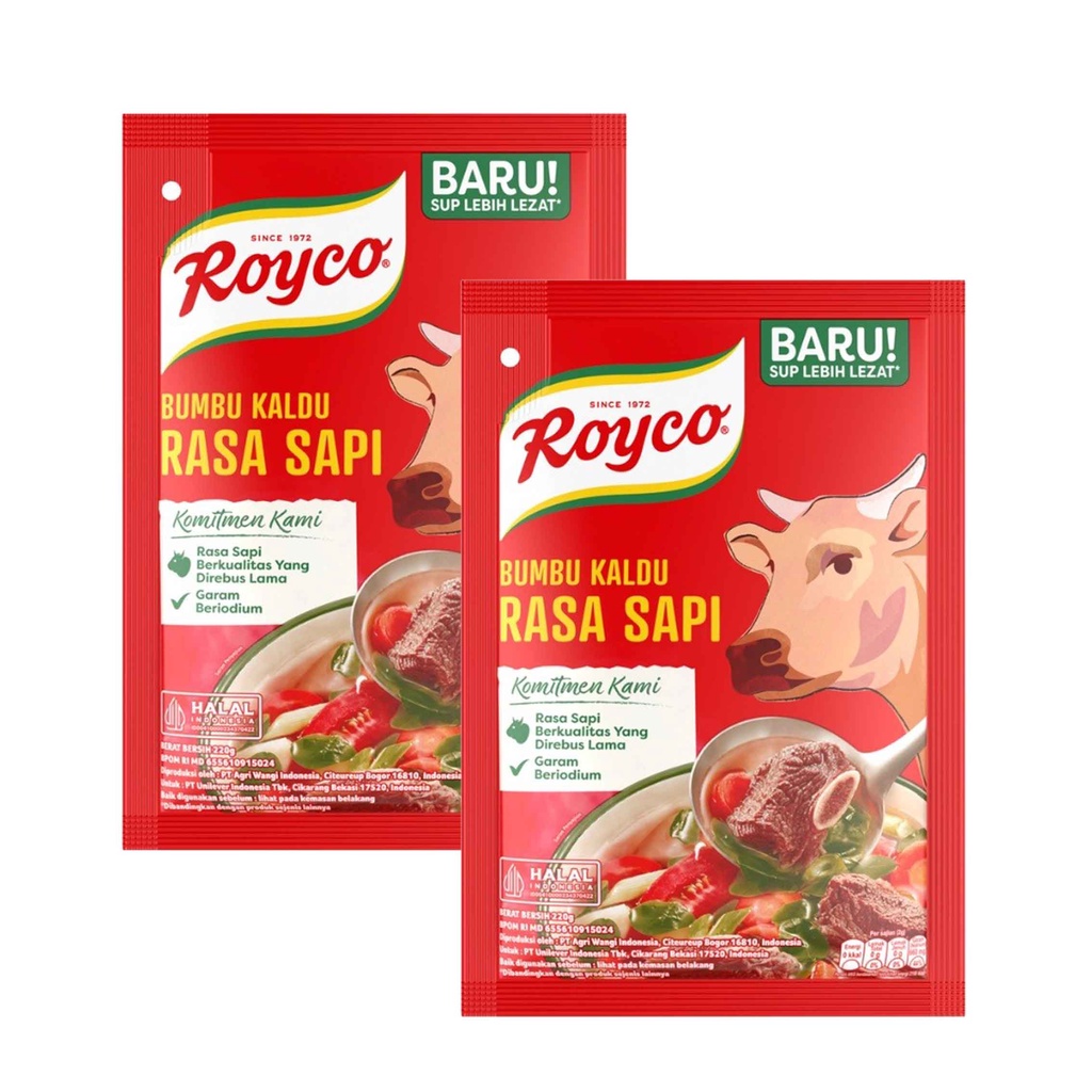 ROYCO BUMBU DAGING SAPI PILIHAN 220g/ PENYEDAP RASA/ KALDU RASA SAPI