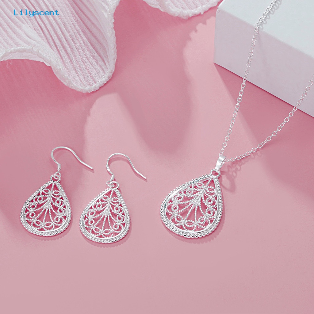 [LS] 1set Drop Earrings Aksesoris Fashion Anti Alergi Gaya Retro Yang Indah Temperamen Mutiara Imitasi Anting Kalung Untuk Pakaian Sehari-Hari