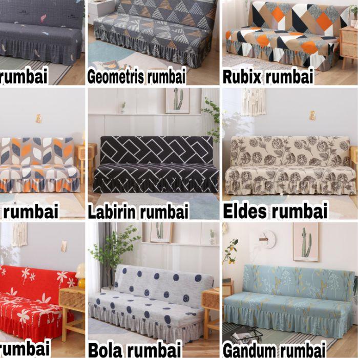 ♩ Cover sofa bed INFORMA,GOTHAM,IVARO elastis Sarung RUMBAI penutup sofa bed ♣