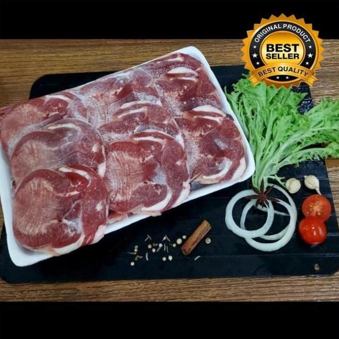 

SLICE BEEF TOUNGE FRESH LIDAH SAPI SLICED PREMIUM IMPORT AUS 500 GRAM H65464UJ