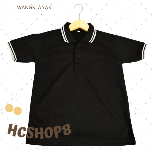 Kaos Anak Polo Laki Laki Perempuan Kerah Polos Unisex Umur 2-10 Tahun