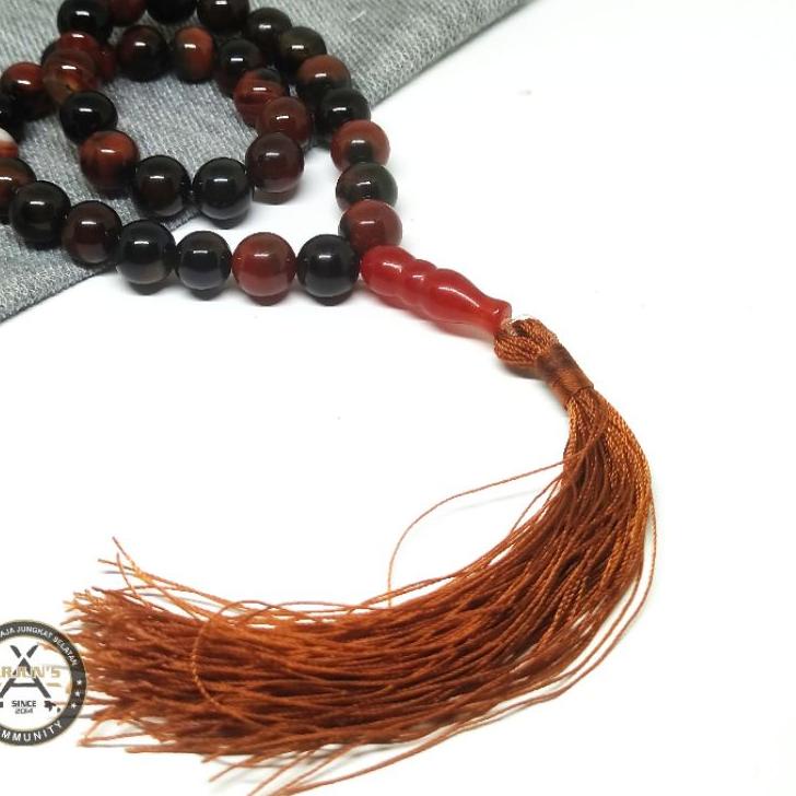 Ready Stock TASBIH BATU MADU SULAIMAN MARJAN 33 BUTIR 10MM ORIGINAL STONE. Ⓝacc❀
