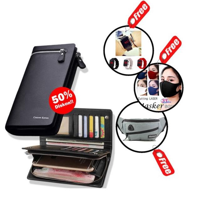 ✼ Dompet Branded Panjang Pria Banyak Slot Kartu ▲