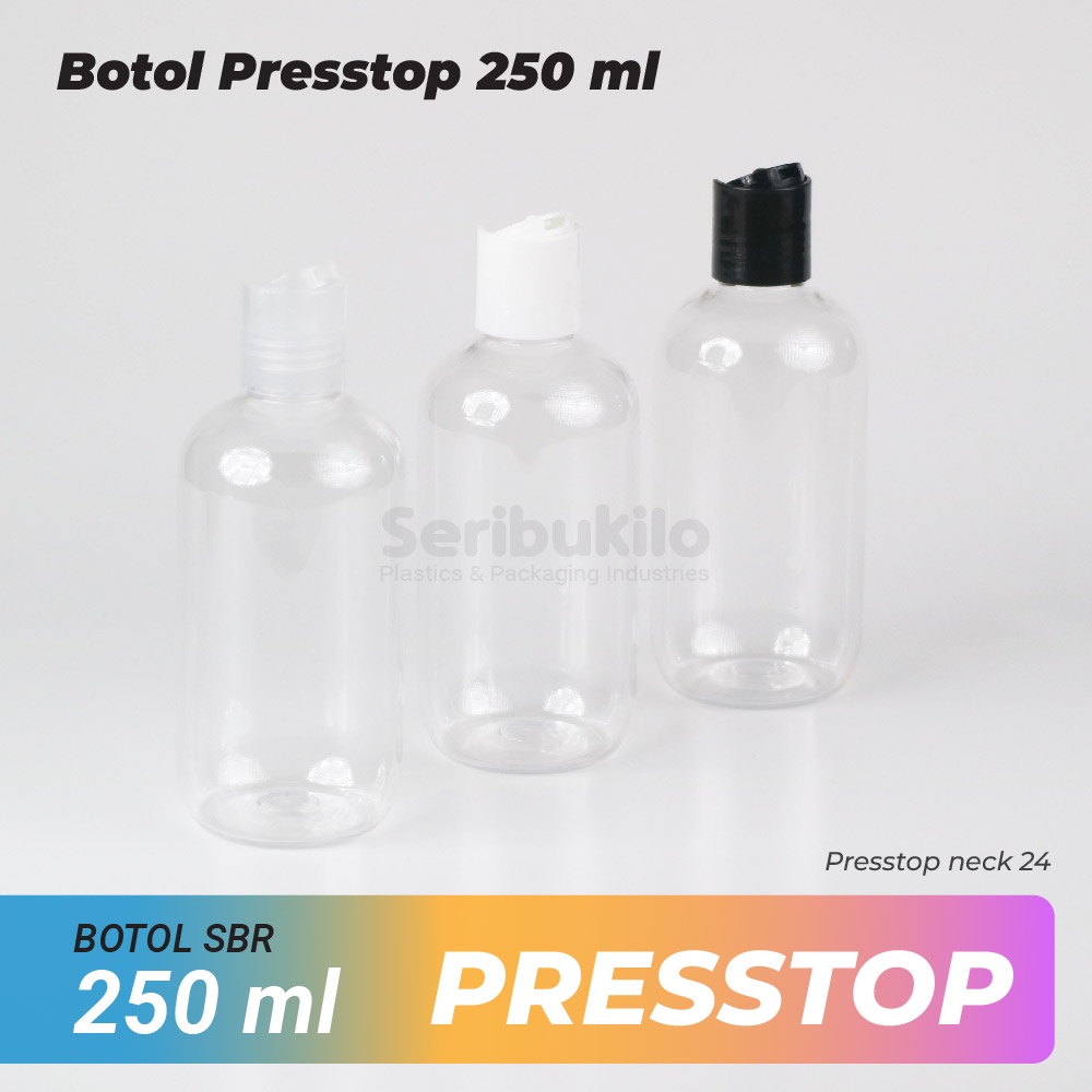 Botol Presstop SBR 250ml / Botol PET 250ml Presstop/Disctop SBR