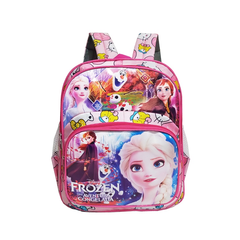 TAS SEKOLAH ANAK PEREMPUAN TK / PAUD KARAKTER FROZEN RANSEL MINI / TAS NGAJI ANAK CEWEK FREE BANDO LED DAN PENSIL