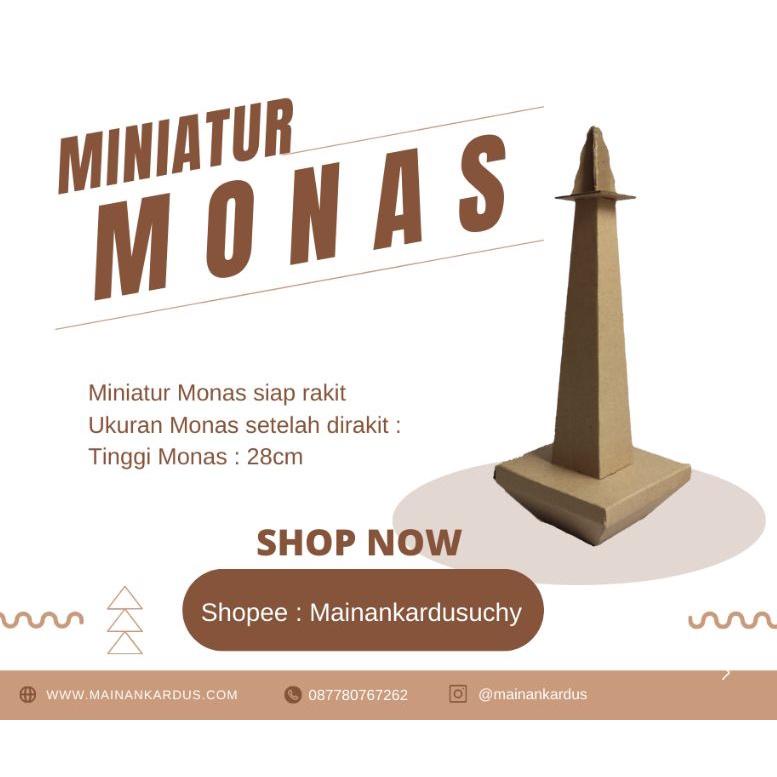 

0i✱Diskon➯ Monas Kardus | prakarya sekolah | miniatur monas F83